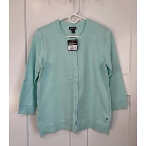 Eddie Bauer cardigan mint green size M